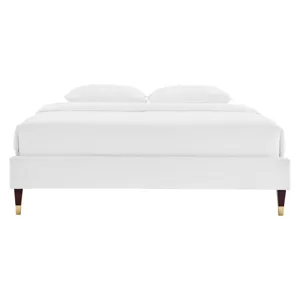 Harlow Full Performance Velvet Platform Bed Frame