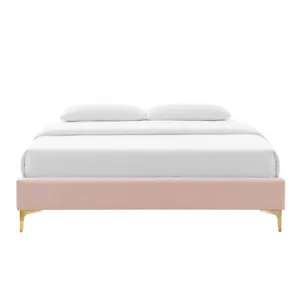 Sutton Queen Performance Velvet Bed Frame