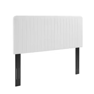 Milenna Channel Tufted Upholstered Fabric Twin Headboard