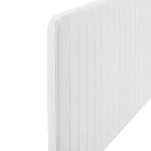 Milenna Channel Tufted Upholstered Fabric Twin Headboard