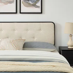 Bridgette Queen Wood Platform Bed With Splayed Legs