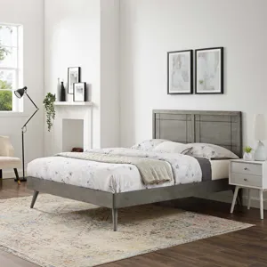 Marlee Twin Wood Platform Bed With Splayed Legs