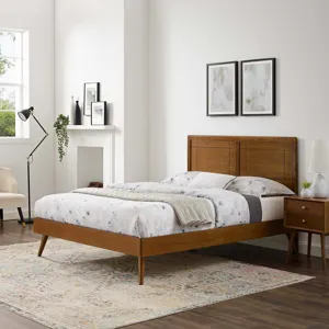 Marlee Twin Wood Platform Bed With Splayed Legs