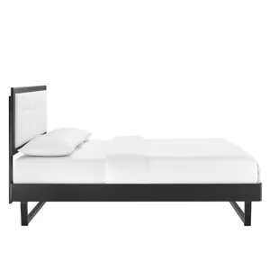 Willow King Wood Platform Bed With Angular Frame