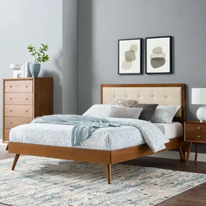 Willow King Wood Platform Bed With Splayed Legs