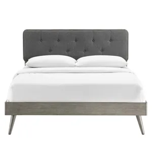 Bridgette King Wood Platform Bed With Splayed Legs