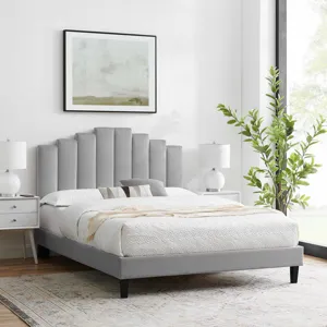 Elise Twin Performance Velvet Platform Bed