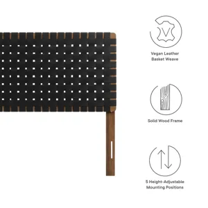 Sparta Weave Full Vegan Leather Headboard