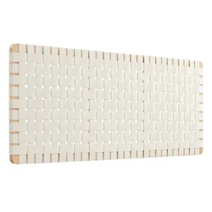 Sparta Weave Wall-Mount Queen Vegan Leather Headboard