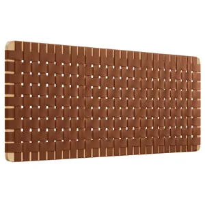Sparta Weave Wall-Mount Queen Vegan Leather Headboard