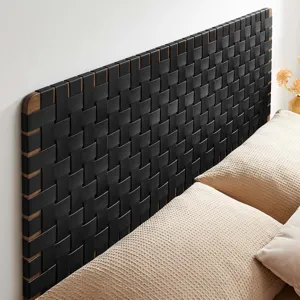 Sparta Weave Wall-Mount Queen Vegan Leather Headboard