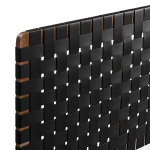 Sparta Weave Wall-Mount King Vegan Leather Headboard