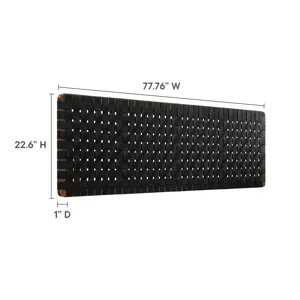 Sparta Weave Wall-Mount King Vegan Leather Headboard