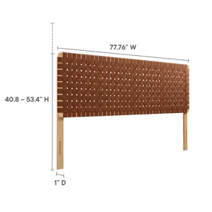 Sparta Weave King Vegan Leather Headboard