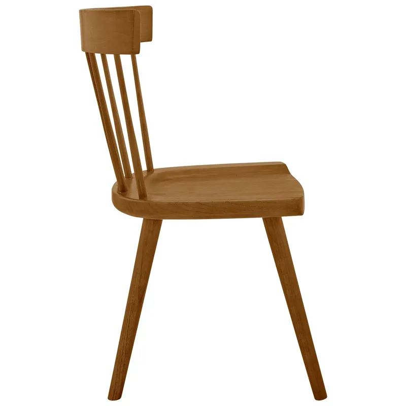 Sutter Walnut Wood Dining Side Chair Set of 2