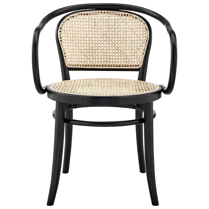 Oliana Black Wood Dining Armchair Set of 2