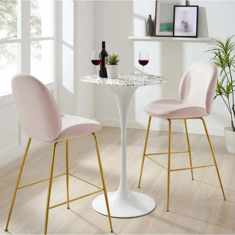 Lippa 28" Round Terrazzo Bar Table