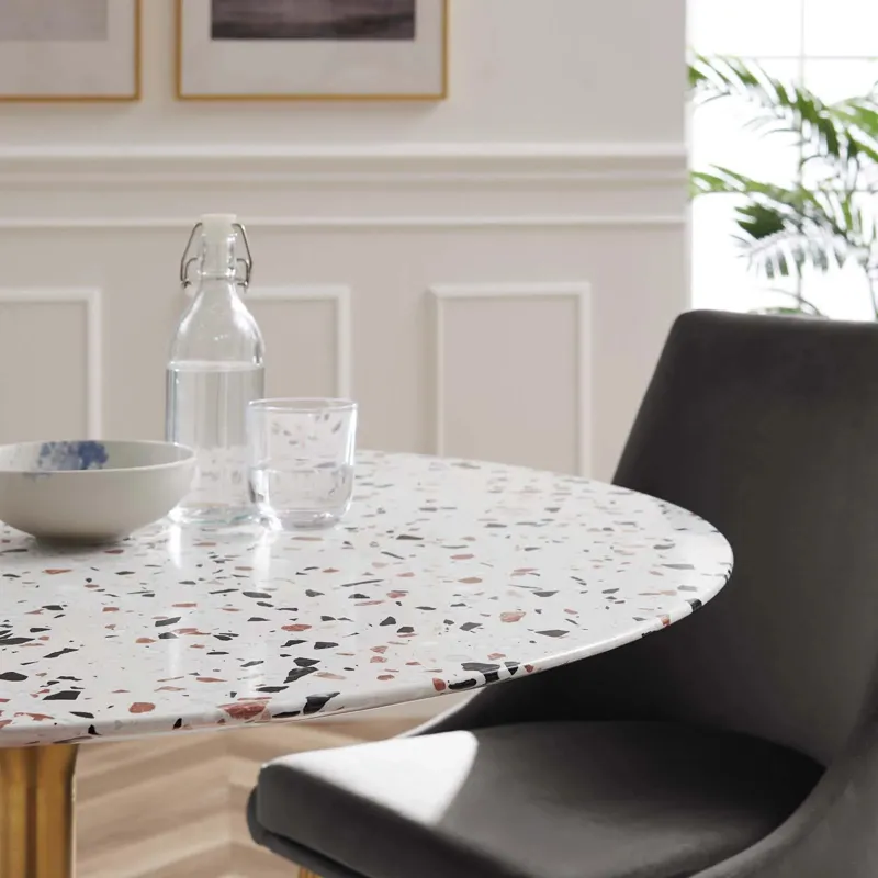 Lippa 40" Round Terrazzo Dining Table