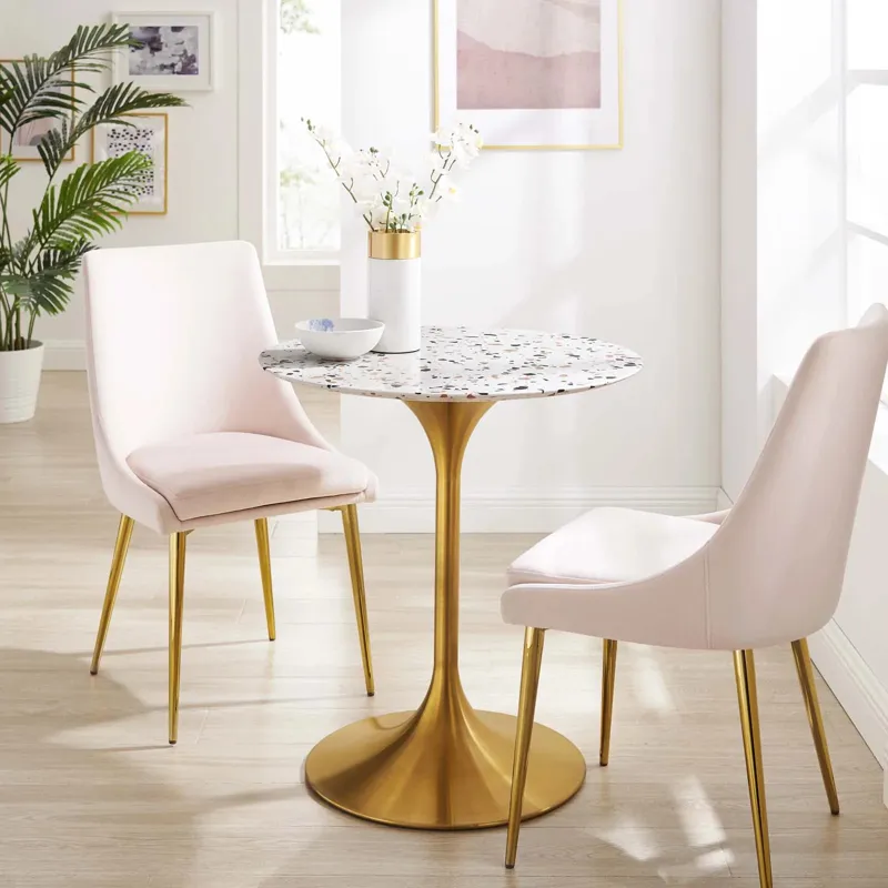 Lippa 28" Round Terrazzo Dining Table