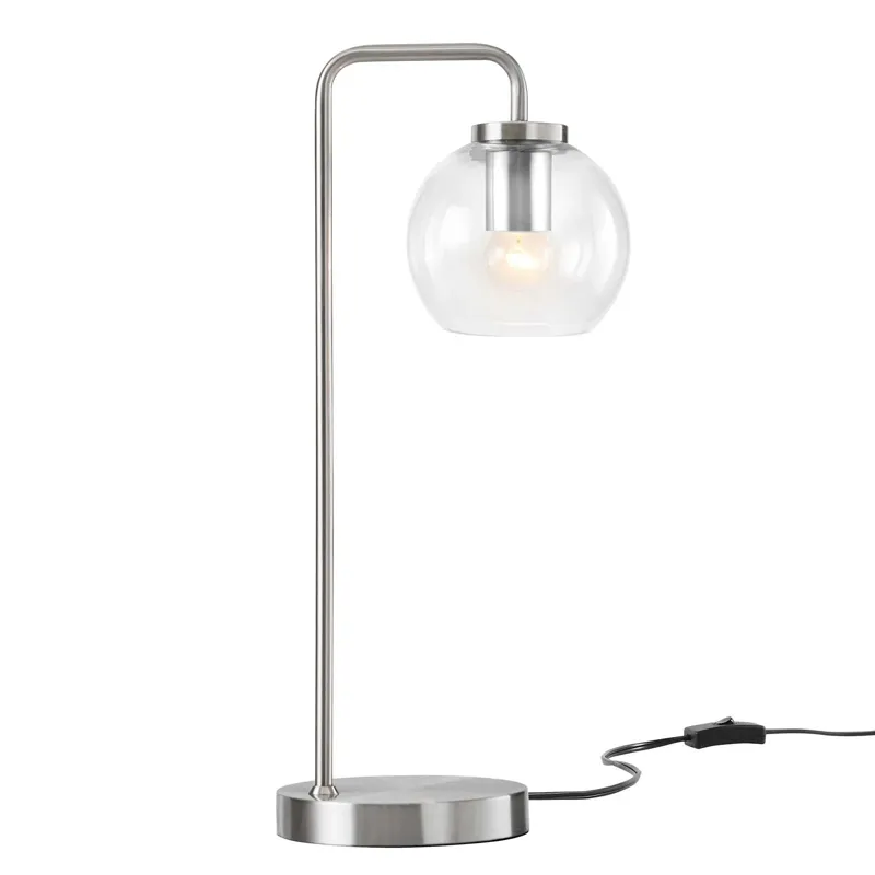 Silo Glass Globe and Metal Table Lamp