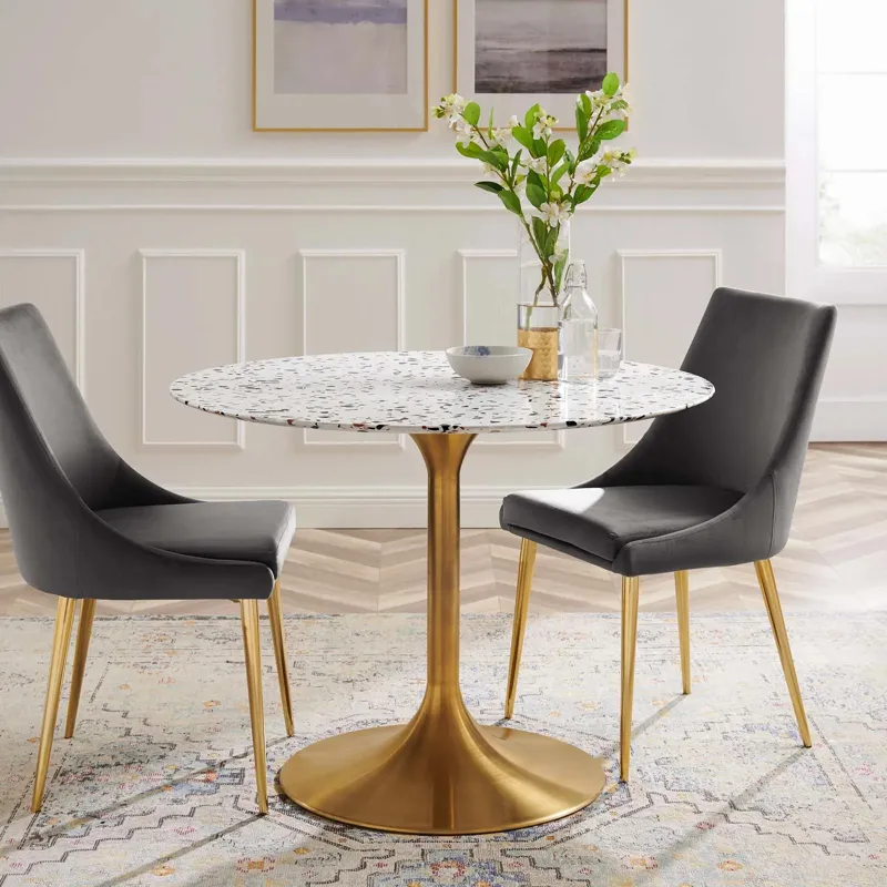 Lippa 40" Round Terrazzo Dining Table