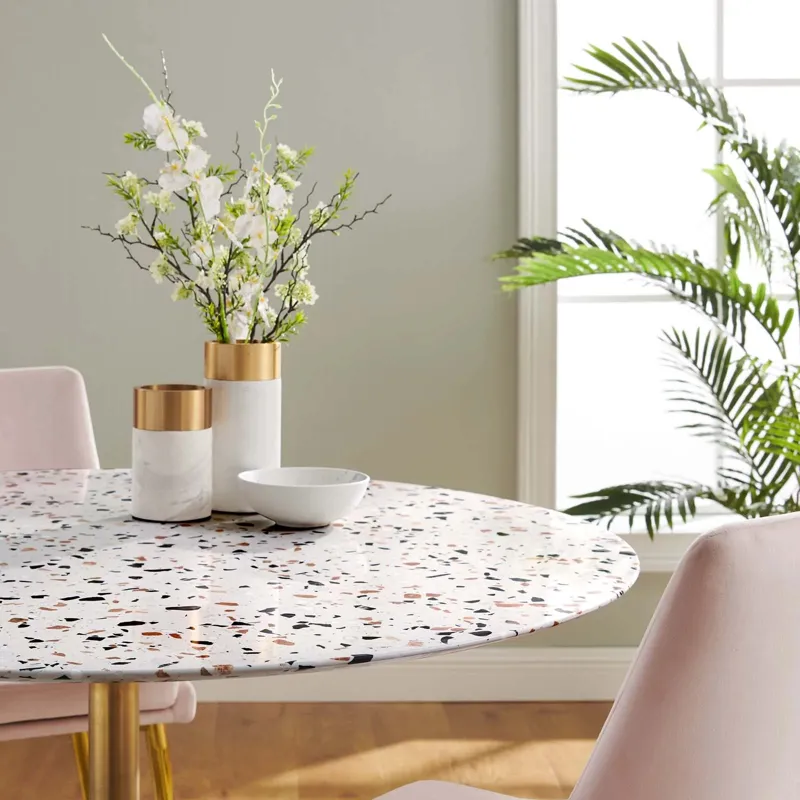 Lippa 47" Round Terrazzo Dining Table