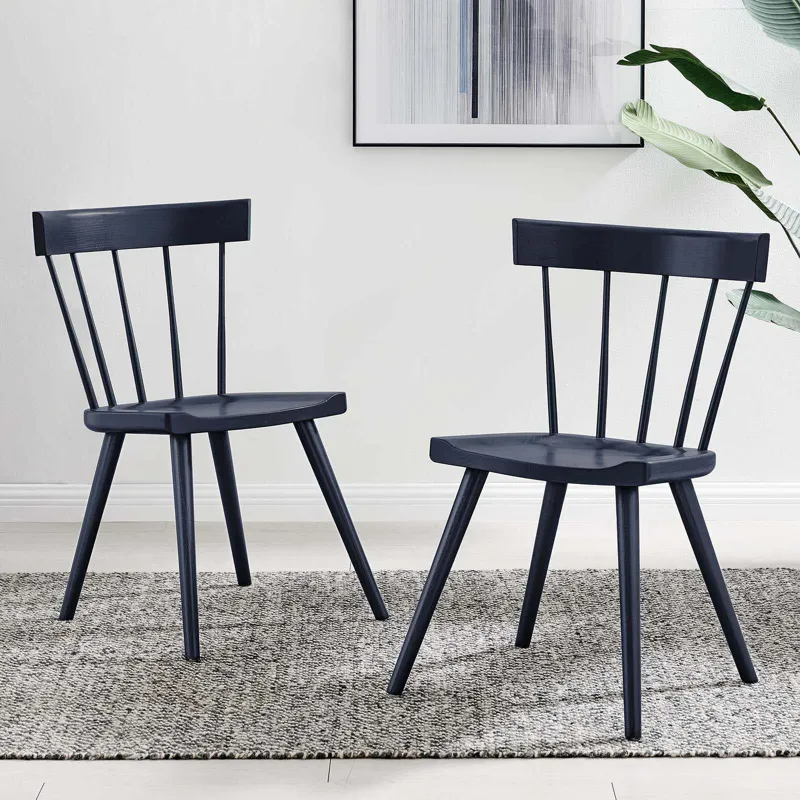 Sutter Midnight Wood Dining Side Chair Set of 2