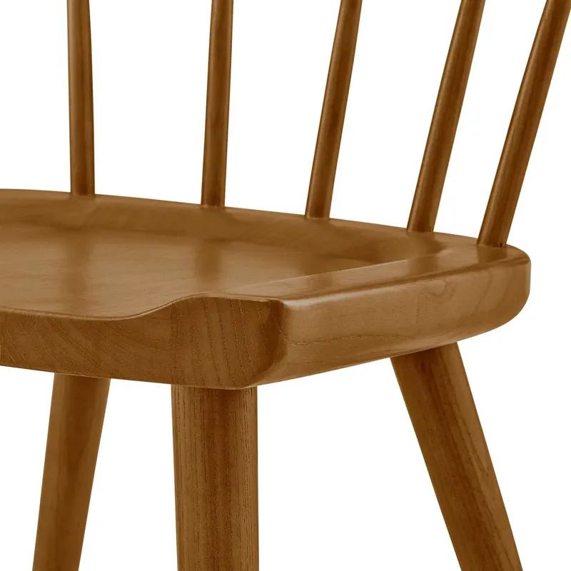 Sutter Walnut Wood Dining Side Chair Set of 2