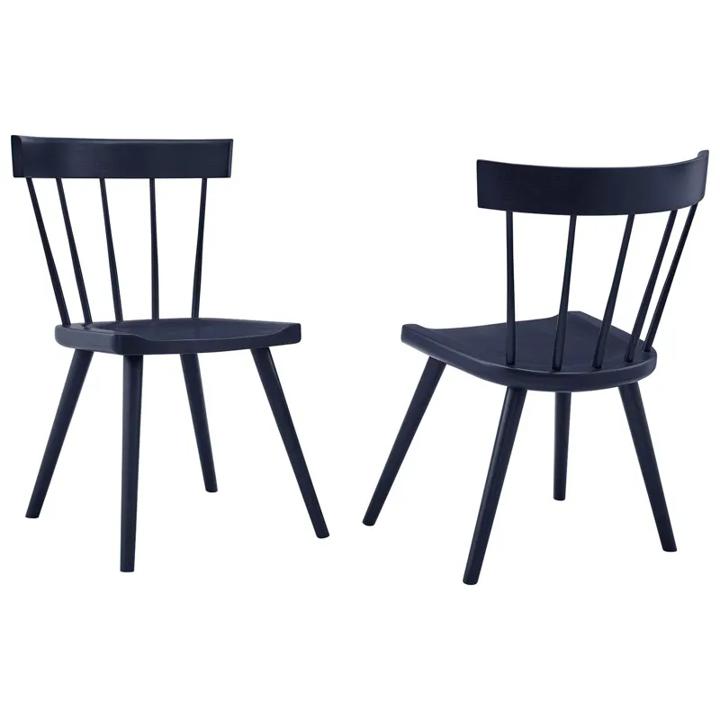 Sutter Midnight Wood Dining Side Chair Set of 2