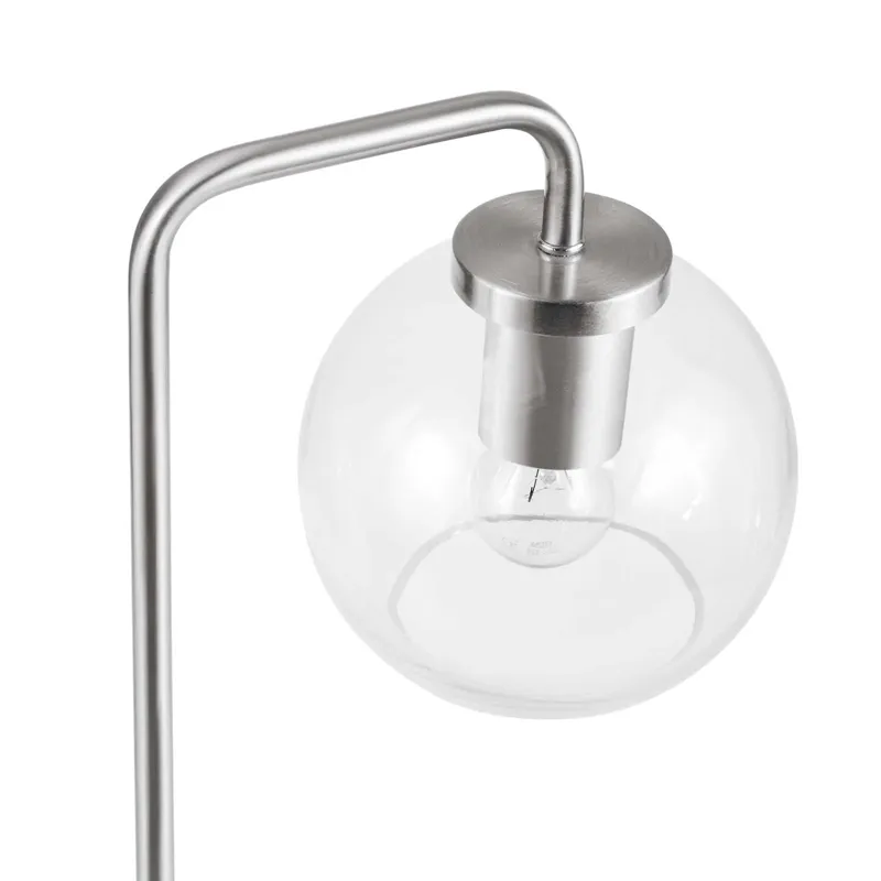 Silo Glass Globe and Metal Table Lamp