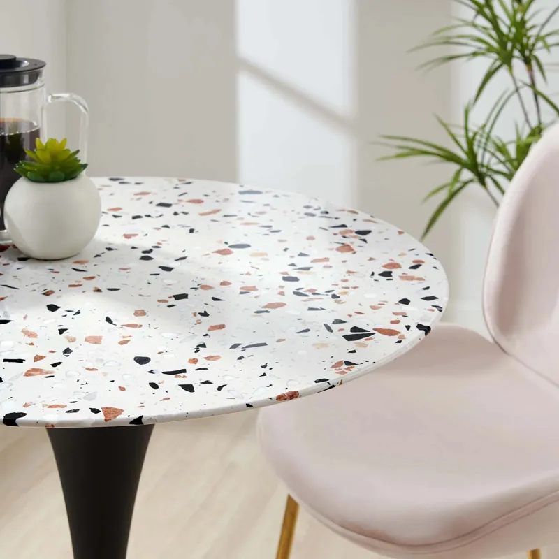 Lippa 28" Round Terrazzo Bar Table