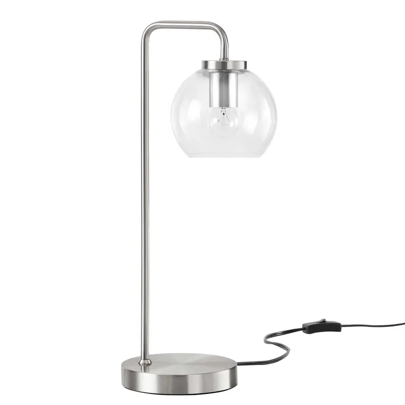 Silo Glass Globe and Metal Table Lamp