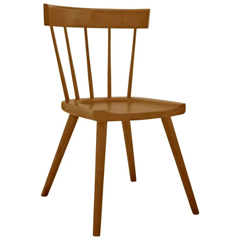 Sutter Walnut Wood Dining Side Chair Set of 2