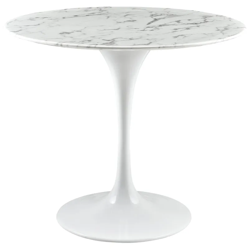 Lippa 36" Round Artificial Marble Dining Table