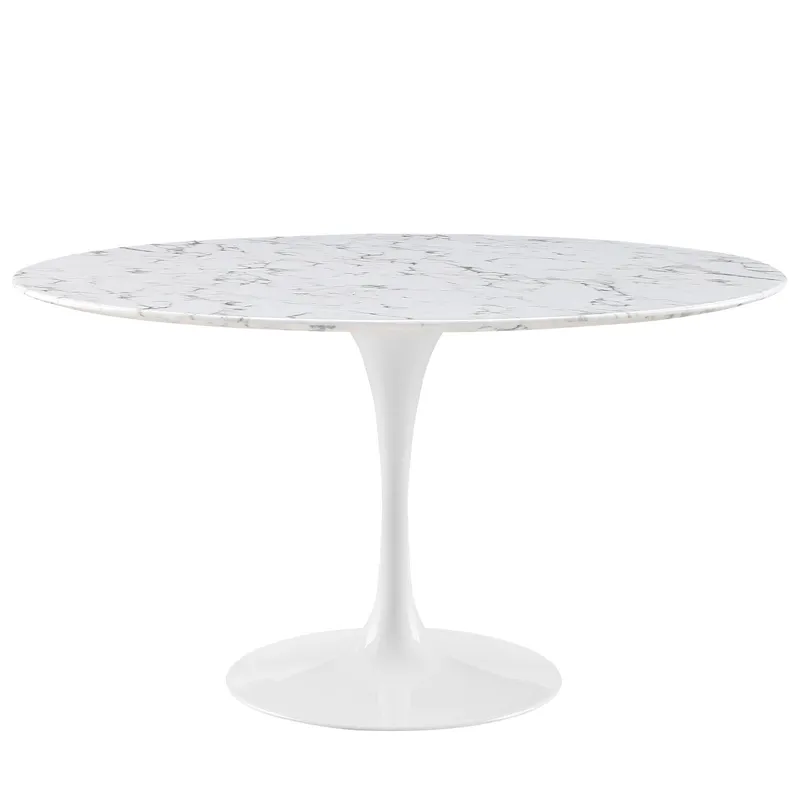 Lippa 54" Round Artificial Marble Dining Table