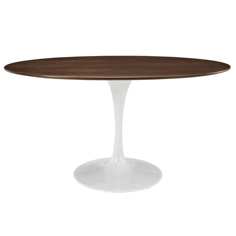 Lippa 60" Oval Walnut Dining Table