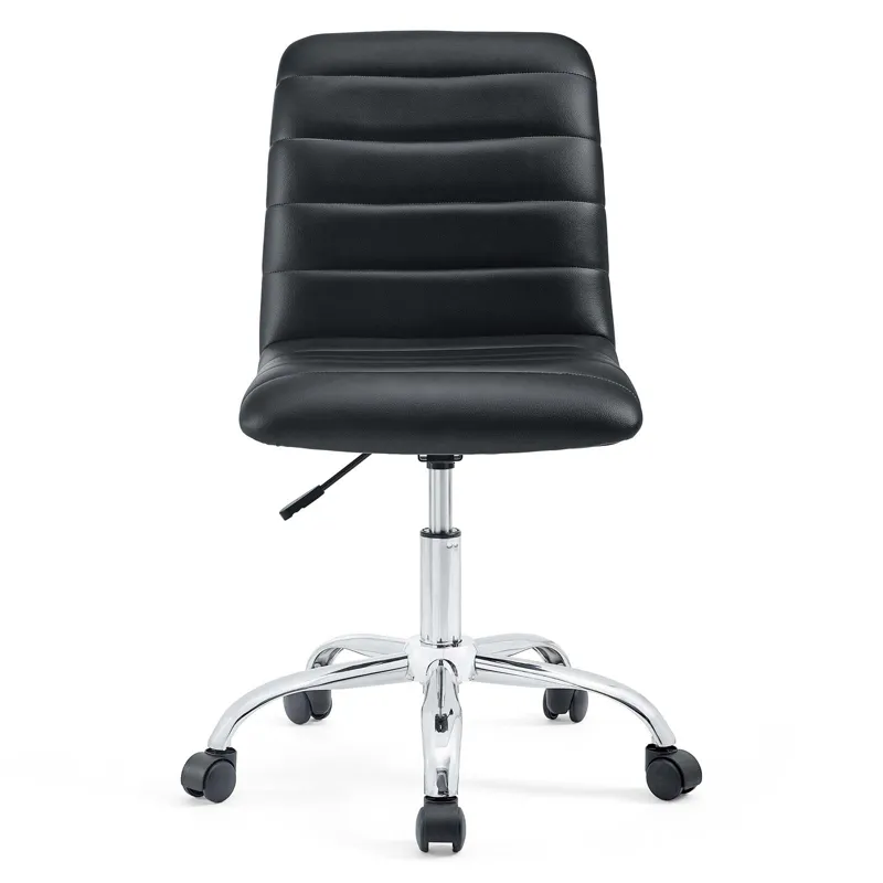 Ripple Armless Mid Back Vinyl Office Chair