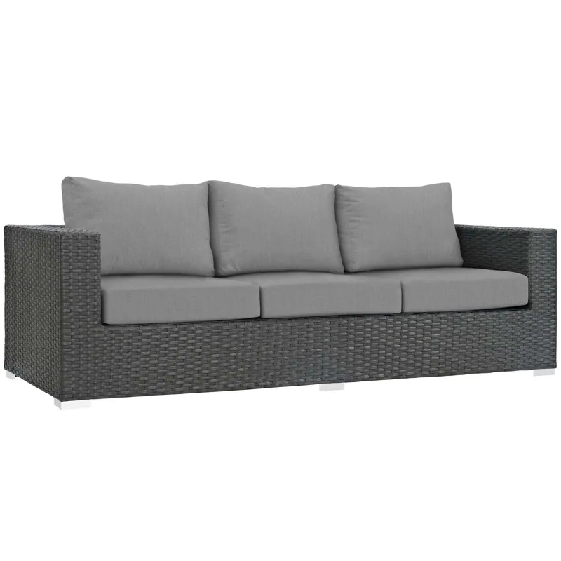 Sojourn 3 Piece Outdoor Patio Sunbrella Sectional Set