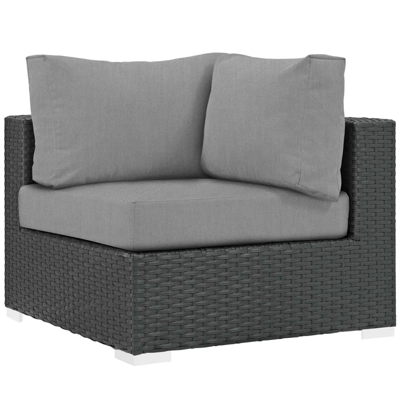 Sojourn 5 Piece Outdoor Patio Sunbrella Sectional Set