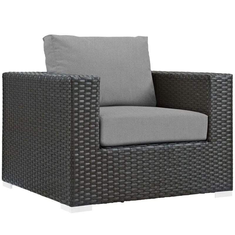 Sojourn 3 Piece Outdoor Patio Sunbrella Sectional Set