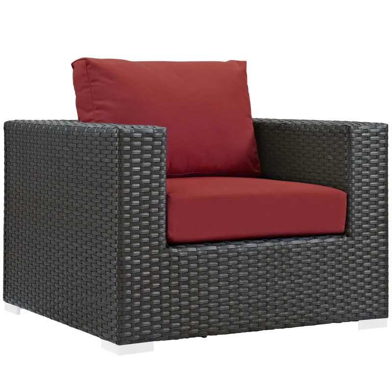 Sojourn 3 Piece Outdoor Patio Sunbrella Sectional Set