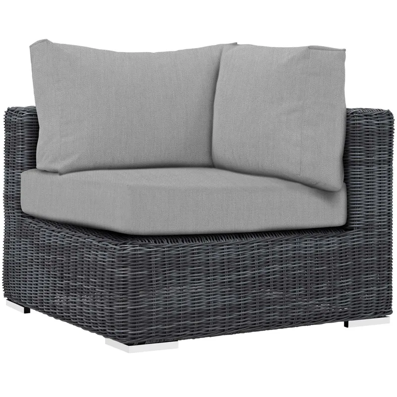 Summon 5 Piece Outdoor Patio Sunbrella Sectional Set