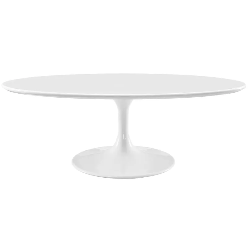 Lippa 48" Oval-Shaped Wood Top Coffee Table