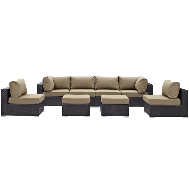 Convene 8 Piece Outdoor Patio Sectional Set