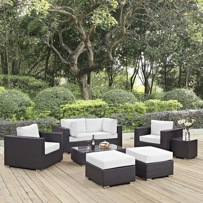 Convene 8 Piece Outdoor Patio Sectional Set