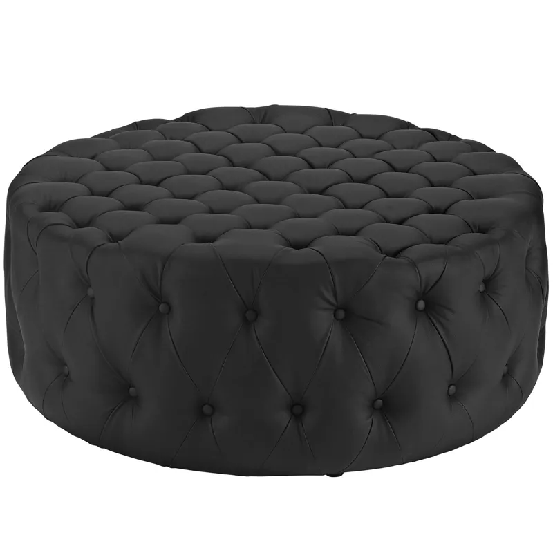 Amour Upholstered Vinyl Ottoman