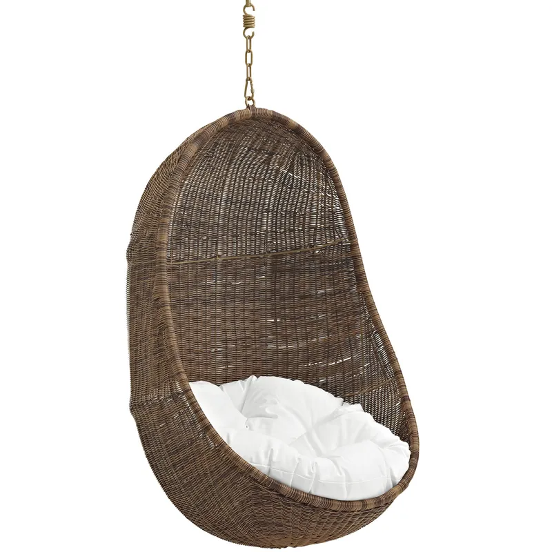 Bean Outdoor Patio Wood Swing Chair With Stand