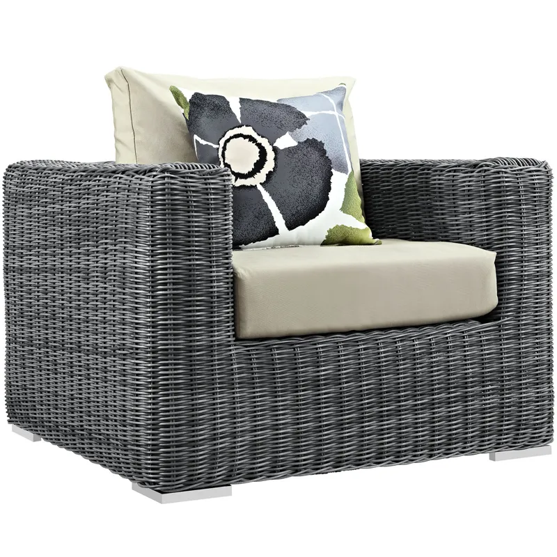 Summon 5 Piece Outdoor Patio Sunbrella Sectional Set