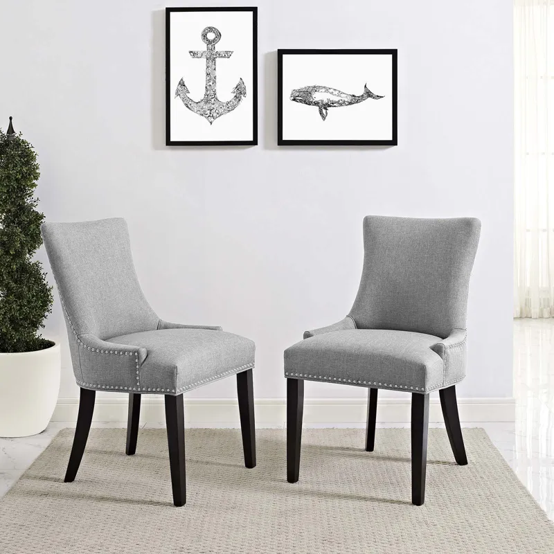 Marquis Dining Side Chair Fabric Set of 2