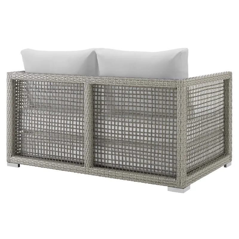 Aura Outdoor Patio Wicker Rattan Loveseat